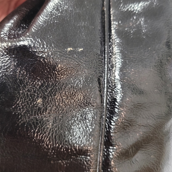 Yves Saint Laurent YSL Tote Bag Y-Mail Patent Leather Black also RARE keyring - Picture 14 of 16